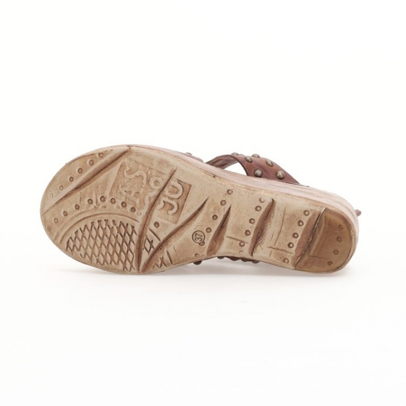 Khaki A.S.98 Normand Women's Sandals | CA-QJWNV-5019