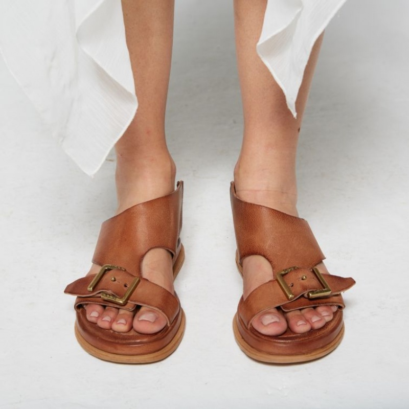 Khaki A.S.98 Sarah Women's Sandals | CA-CGQRM-1230