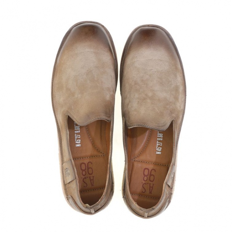 Light Brown A.S.98 Alberic Men's flat shoes | CA-YLBGM-0987