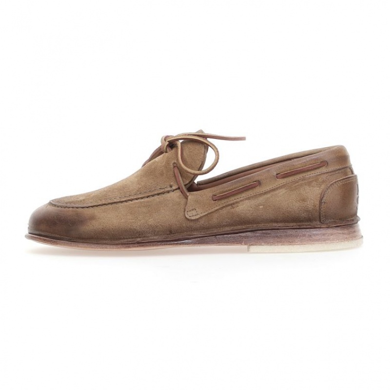 Light Brown A.S.98 Aldous Men's flat shoes | CA-HKUES-9068