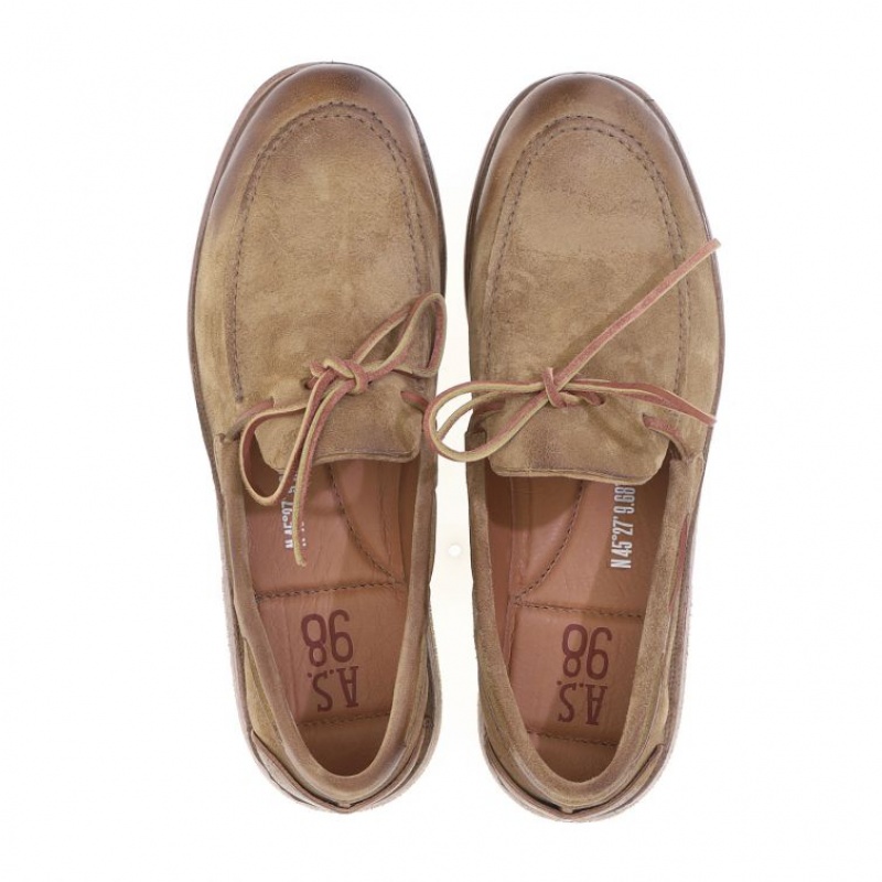 Light Brown A.S.98 Aldous Men's flat shoes | CA-HKUES-9068