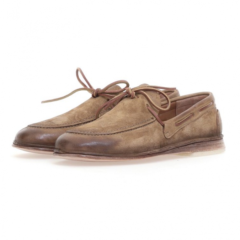 Light Brown A.S.98 Aldous Men\'s flat shoes | CA-HKUES-9068