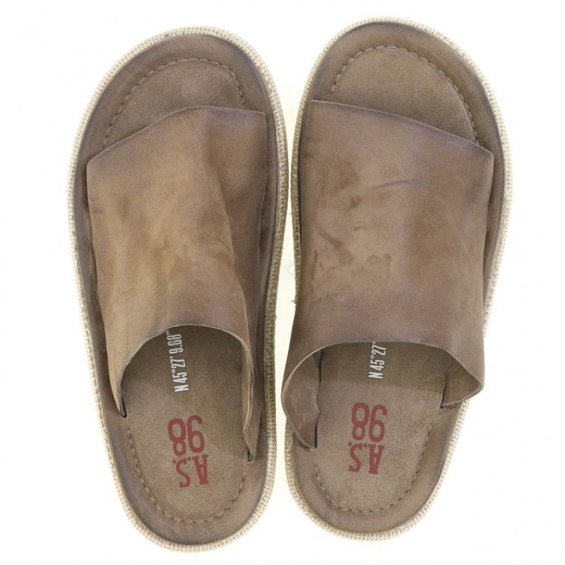 Light Brown A.S.98 Mick Men's Sandals | CA-SDHGK-2931