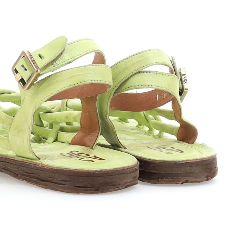 Light Green A.S.98 Rylee Women's Sandals | CA-BUGNM-9125