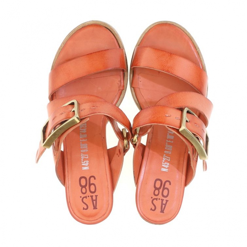 Orange A.S.98 Bernardine Women's Sandals | CA-UTNDF-7064