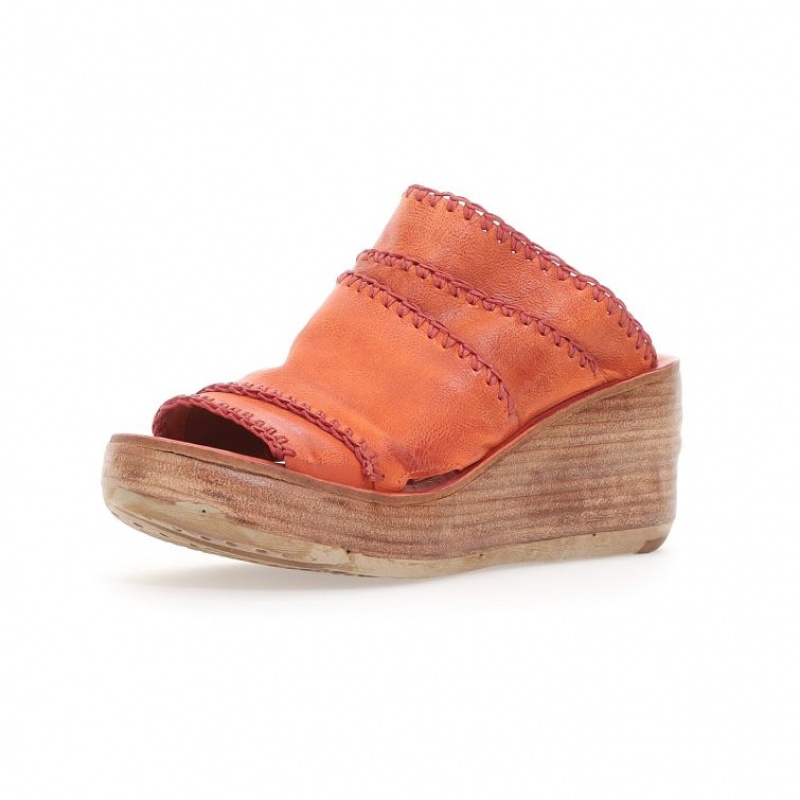 Orange A.S.98 Nivek Women's Sandals | CA-QIFDA-7423