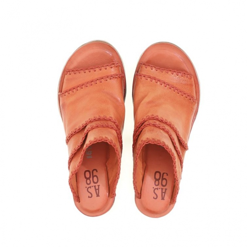 Orange A.S.98 Nivek Women's Sandals | CA-QIFDA-7423