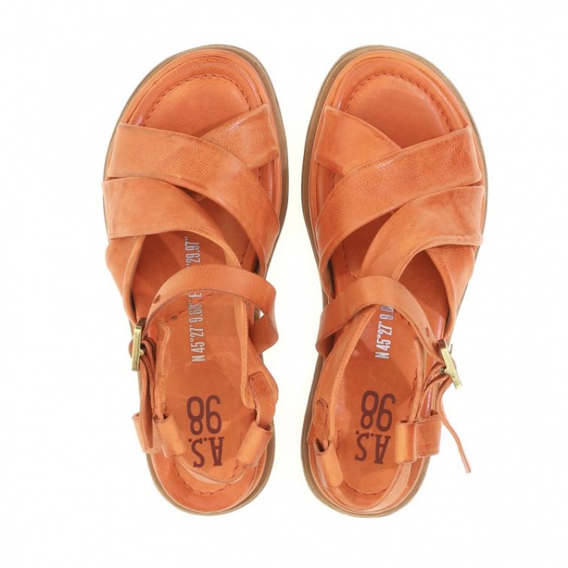 Orange A.S.98 Sallie Women's Sandals | CA-BUHMA-2608