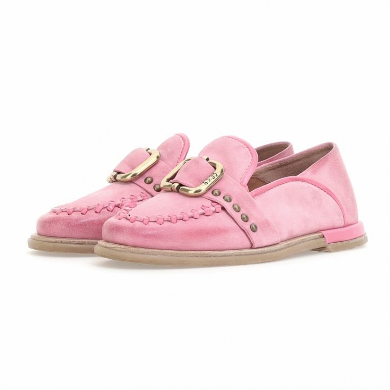 Pink A.S.98 Tamika Women's flat shoes | CA-RNCVA-5816