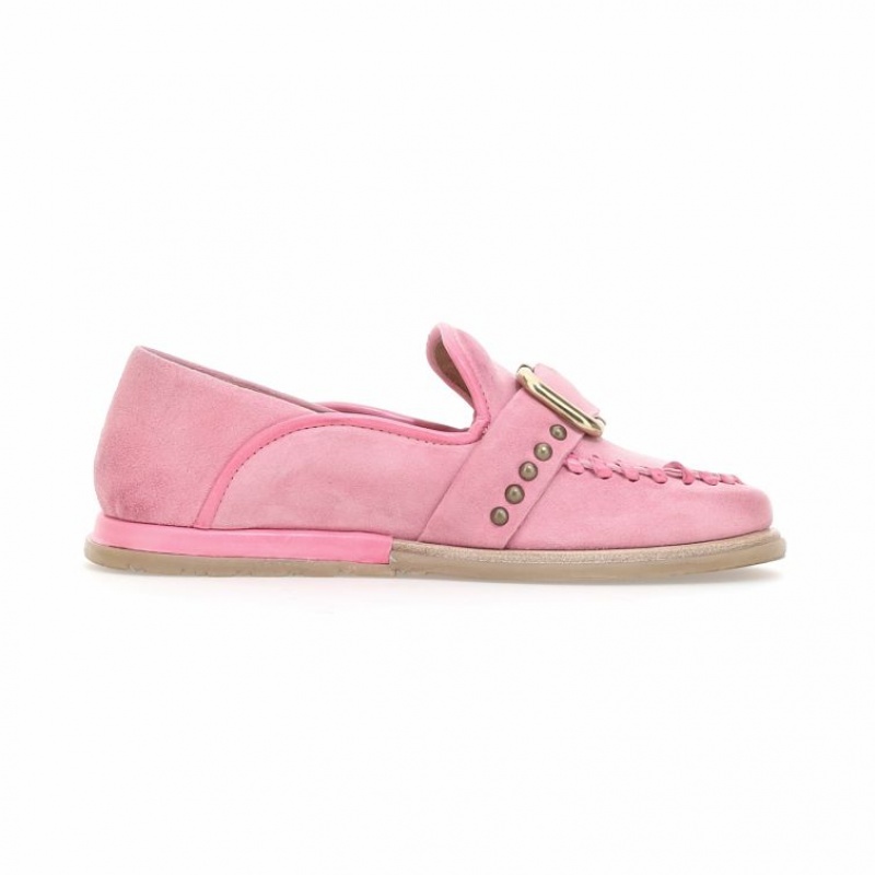 Pink A.S.98 Tamika Women's flat shoes | CA-RNCVA-5816