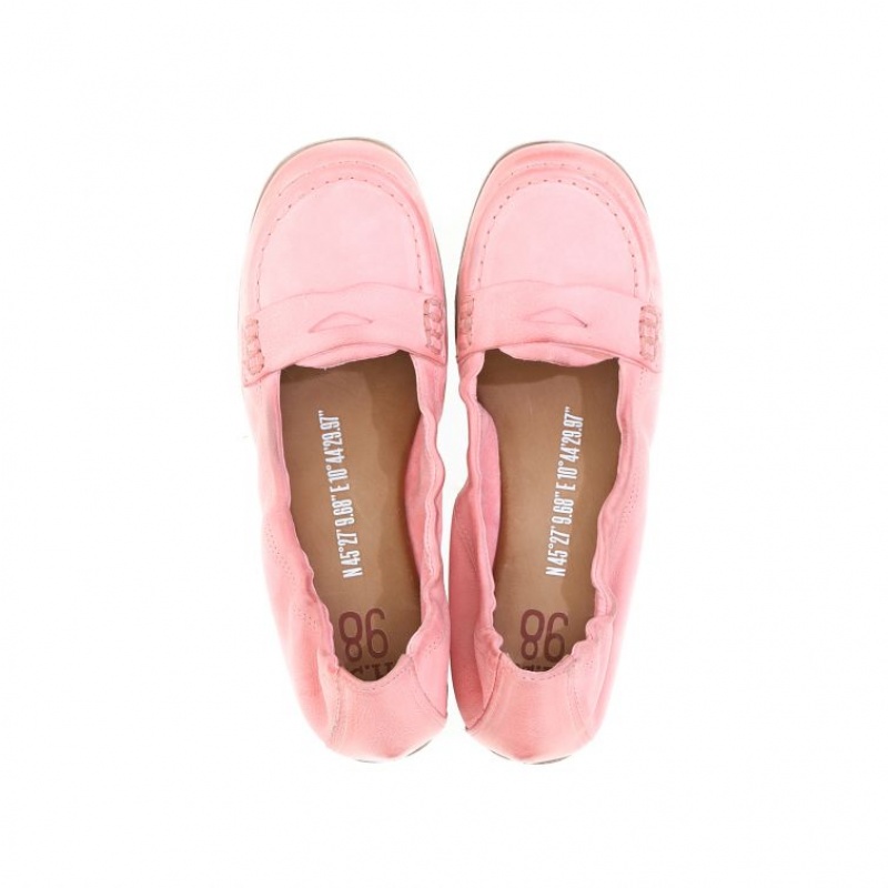 Pink A.S.98 Zavia Women's flat shoes | CA-GFSYZ-2079