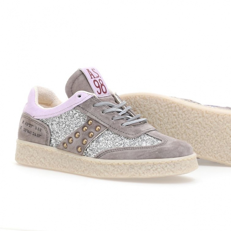 Purple / Grey A.S.98 Roxy Women's Sneakers | CA-XGPRC-9047