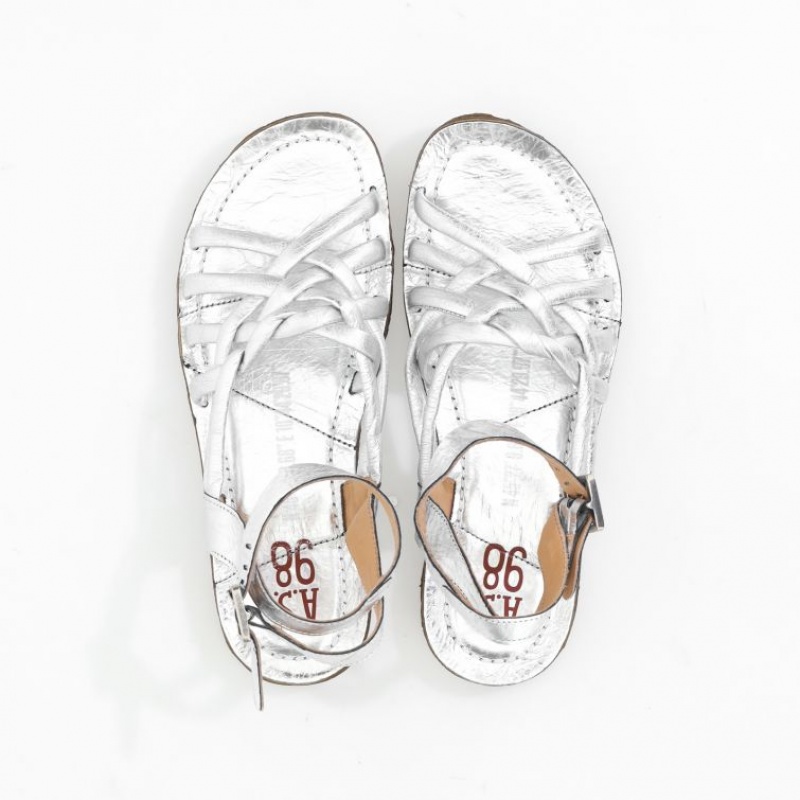 Silver A.S.98 Rylee Women's Sandals | CA-DBCMH-9236