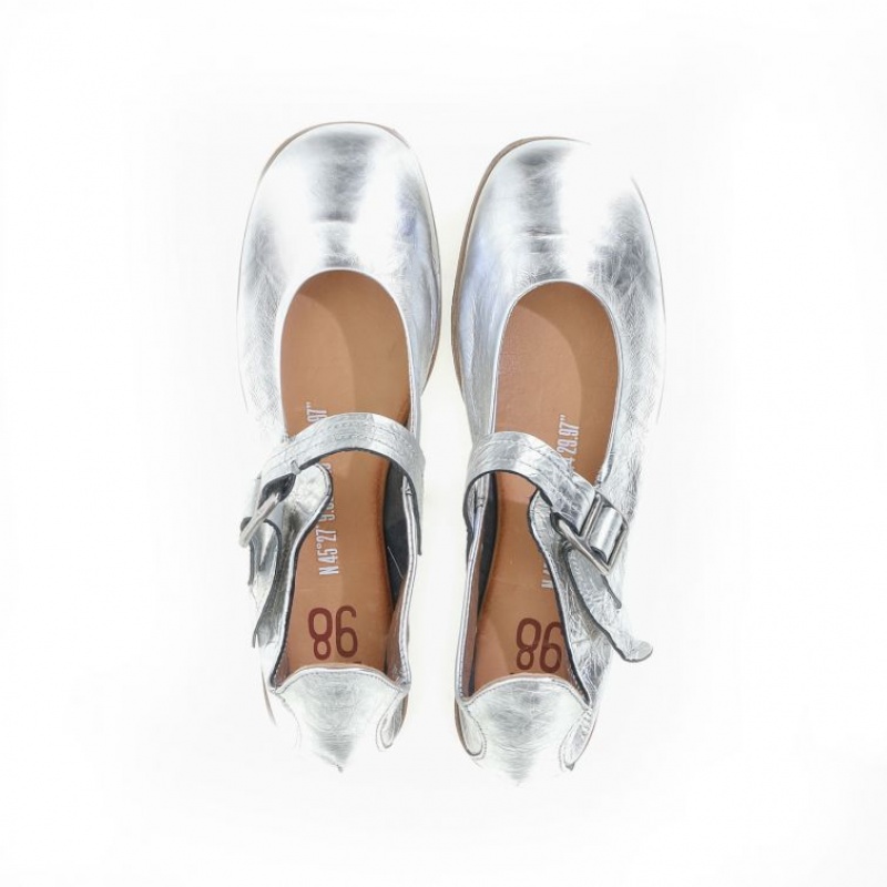 Silver A.S.98 Zowie Women's flat shoes | CA-DAQON-4670