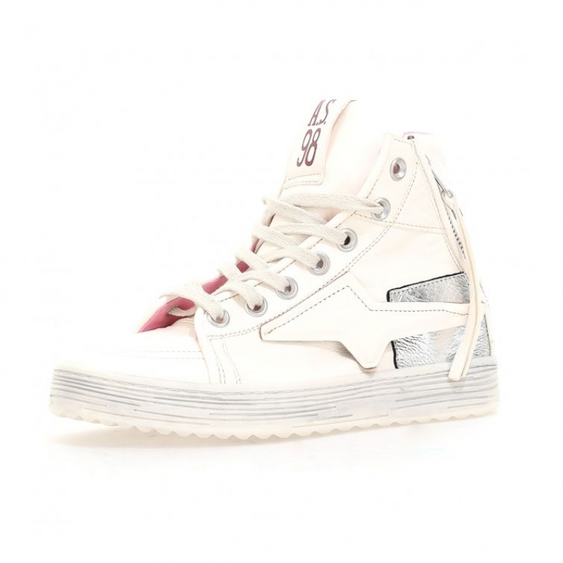 White A.S.98 Aileen Women's Sneakers | CA-GDKES-8615