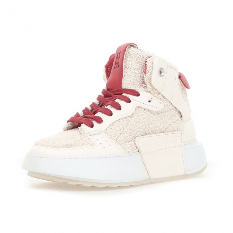 White / Red A.S.98 Hammond Women's Sneakers | CA-IVXOJ-7812