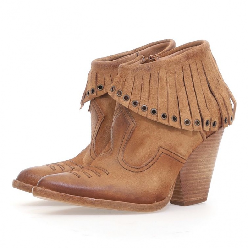 Yellow A.S.98 Brigit Women's Ankle boots | CA-KJROH-8951